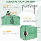 eagle peak 8x6 easy setup pop up greenhouse, side view