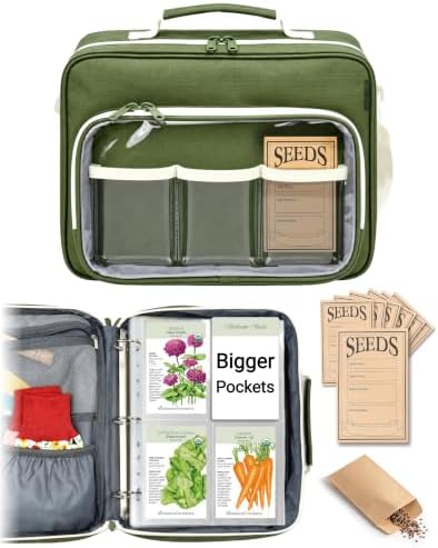 seed storage organizer bag, seed envelopes binder, homesteading, main product view