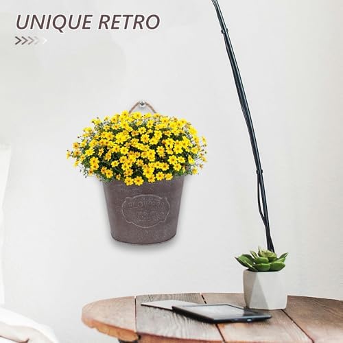 ganazono wall hanging flowerpot 4-pack 6.69x5.51x12.59in iron art, view 9