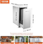 vevor outdoor kitchen drawers 13.4"w x 25.7"h x, close-up detail