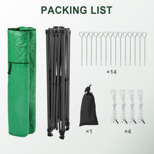 8.5 x 7 ft walk‑in pop‑up greenhouse for, front angle view