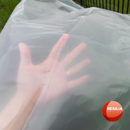 resilia clear greenhouse sheeting - uv-protected, heavy-duty gauge showing dimensions