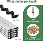 3.28-foot greenhouse wiggle spring wire & lock channel shown in use