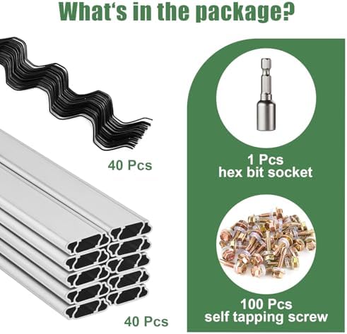 3.28-foot greenhouse wiggle spring wire & lock channel shown in use