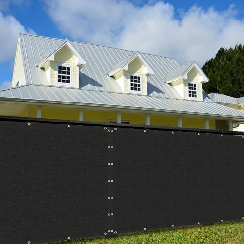 6' x 10' black privacy screen fence cover, main product view