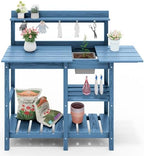 serwall outdoor potting bench set of 2 with, view 10