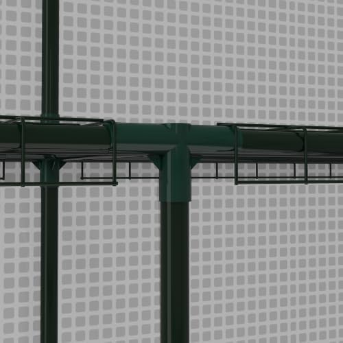 outsunny 4.6' x 4.7' portable greenhouse walk-in water/uv, view 9