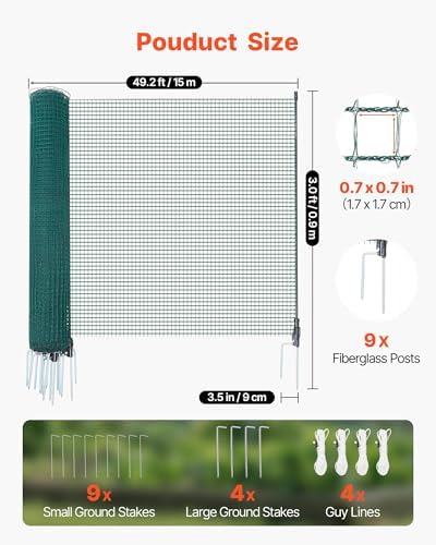 vevor temporary fence with posts, 3 x 49.2 shown in use
