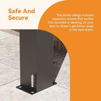 covered outdoor lean to gazebo 10'x20' with galvanized on a desk or shelf