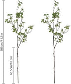 artificial greenery stems, 41.3’’ tall fake plants branches showing dimensions