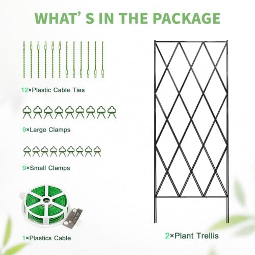 docred 39.4" h cucumber trellis, 2 pack foldable, package contents