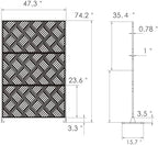 kozyard metal privacy screen 74" h x 47.2" shown in use