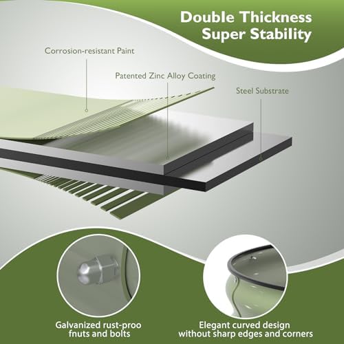 winpull raised garden bed kit, 4x2x1 ft galvanized, close-up detail