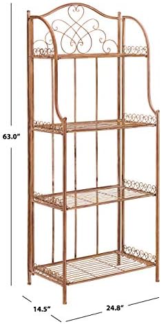 safavieh outdoor - amaris 4-tier bakers rack, close-up detail