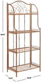 safavieh outdoor - amaris 4-tier bakers rack, close-up detail