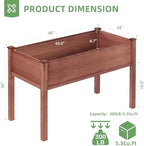 48x24x30 inch raised garden bed with legs, elevated, close-up detail
