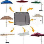 6ft/9ft/11ft patio umbrella mosquito netting with zipper door, package contents