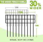 42.5ft(l) x 13in(h) animal barrier fence, 30 panels shown in use
