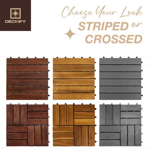 acacia interlocking deck tiles outdoor waterproof all weather, view 12