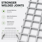GoldPeak Hardware Cloth 1/4 inch Wire Mesh 48'' x 50' 23 Gauge | Hot-dip Galvanized After Welding, Chicken Wire Fencing Wire Fence Roll Welded Wire Fencing Wire Cloth Snake Fence