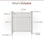 enclo hartford privacy screen, white vinyl diy no showing dimensions