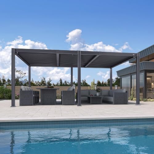 purple leaf 92ks louvered pergola 11.5' x 17.5', close-up detail