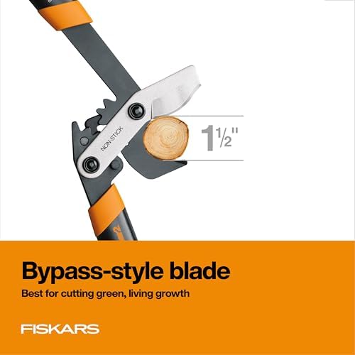 fiskars 18” powergear2 garden bypass loppers, 1.5" capacity on a desk or shelf