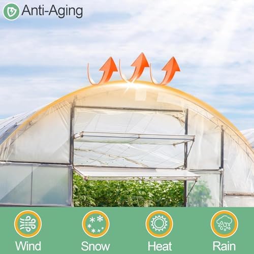50 ft clear greenhouse plastic sheeting, 6 mil, package contents
