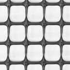heavy-duty plastic mesh netting, black, 35.4 x 197 shown in use
