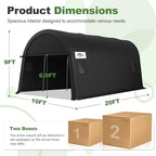 cobizi carport canopy 10x20 heavy duty portable garage shown in use