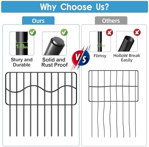 eibikdi 50ft x 13in garden animal barrier fence, package contents