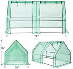 ohuhu portable mini greenhouse, 71"x36"x36" greenhouses for outdoors showing dimensions