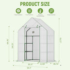 walk in greenhouses, 57 x 29 x 76 shown in use