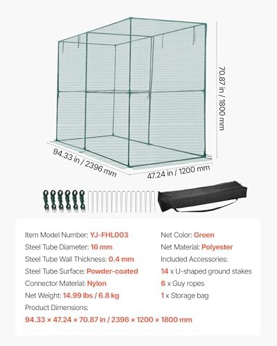 vevor crop cage, 7.8 x 3.9 x 5.9 on a desk or shelf