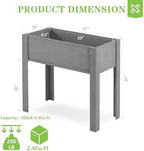 raised garden bed with legs, 31x16x31'', outdoor wood, close-up detail