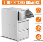 outdoor kitchen drawers stainless steel flush mount bbq showing dimensions