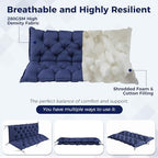 iaseahk porch swing cushions, 60×40×4 inch, waterproof, navy shown in use