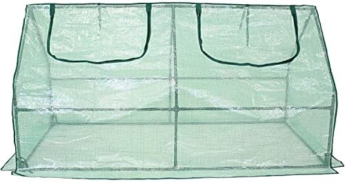 sunnydaze outdoor portable mini cloche greenhouse with 2, view 9
