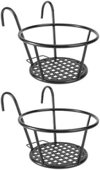 doitool 2pcs over the rail flower pot holder, main product view