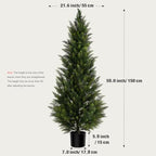 vitalismo 5ft uv-resistant artificial cedar trees for front shown in use