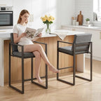 outdoor bar stools set of 2, 27" metal on a desk or shelf