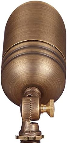 VOLT 12V Fat Boy Outdoor Spotlight (Bronze) & 5W 3000K MR16 LED Bulb | Solid Brass, 400 Lumens of Modern White Light, Low Voltage, Ideal for Uplighting of Yard, Garden, Trees & House