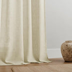 joydeco linen curtains 96 inch length 2 panel, side view