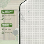 outsunny 4.6' x 4.7' portable greenhouse walk-in water/uv, side view