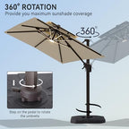 9' x 12' cantilever patio outdoor umbrella with, package contents