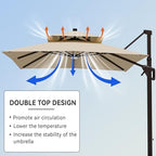 9' x 12' cantilever patio outdoor umbrella with on a desk or shelf