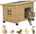 agitree outdoor wooden pet house, weatherproof winter shelter, main product view