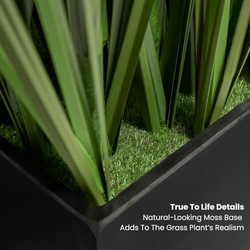 torre & tagus 18" artificial onion grass in showing dimensions