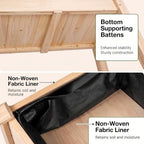 48x24x30 elevated wooden raised garden bed with legs, side view