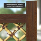 red lantern 4 1.5 ft. japanese bamboo zen, close-up detail